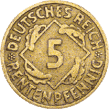 Kursmünze 5 Pfennig