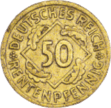 Kursmünze 50 Pfennig