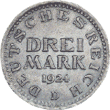 Kursmünze 3 Reichsmark