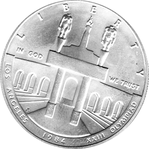1 Dollar USA, Silbermünze 1984, Olympische Spiele Los Angeles