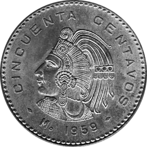 50 Centavos 1959 Mexico, Krieger