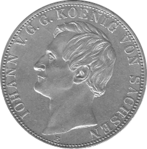 Altdeutschland Sachsen Iohann Doppel Vereinstaler 1861