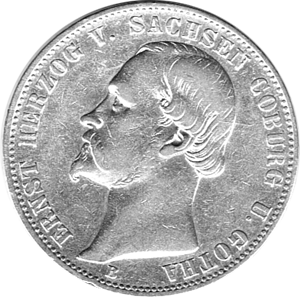Altdeutschland Sachsen Coburg Gotha Herzog Ernst II 1864