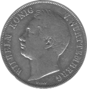 Altdeutschland Württemberg Gulden Wilhelm 1841