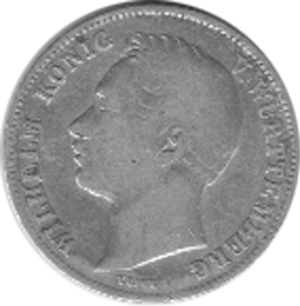 Altdeutschland Württemberg 1/2 Gulden Wilhelm 1838