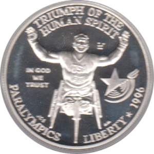 1 Dollar USA Rollstuhl Athlet
