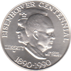 1 Dollar, USA 1990, Geburtstag von Dwight D. Eisenhower