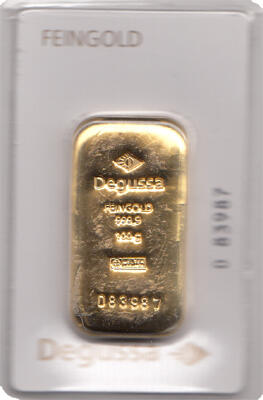 Goldbarren 100 Gramm Degussa