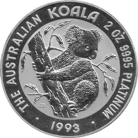 Australien Platin Koala 2 Unzen