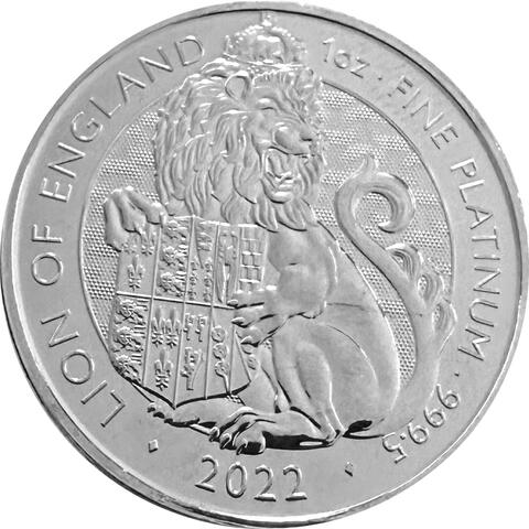 Platin Tudor 1 Unze 2022 Lion of England