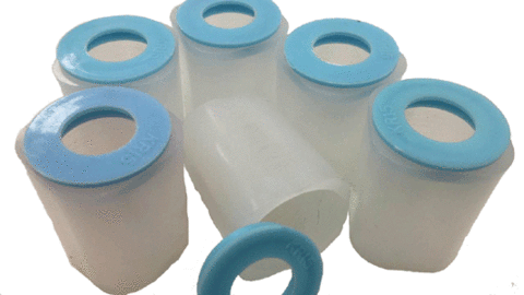 leere 15x 1 Unze Krügerrand Tube türkies