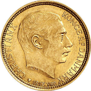 10 Kronen Dänemark Christian X 1913-1917