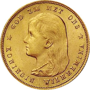 10 Gulden Königin Wilhelmina 1911-1933 Niederlande Holland