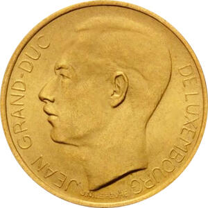 20 Francs Luxemburg Goldmünze Krönung Großherzog Jeans 1964