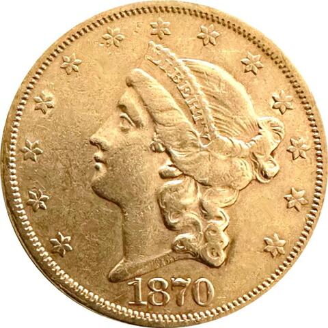 20 Dollar American Liberty Head 1870