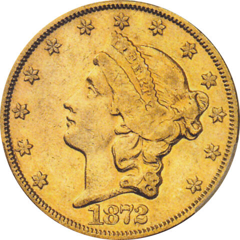 20 Dollar American Liberty Head 1872