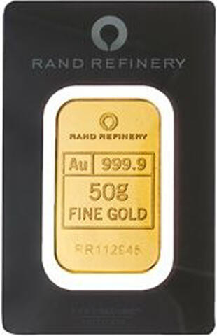 Goldbarren 50 Gramm Rand Refinery