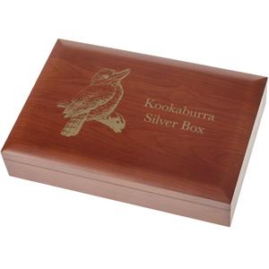 Hochwertige Holz Münzkassette Silber Kookaburra 10 Unzen
