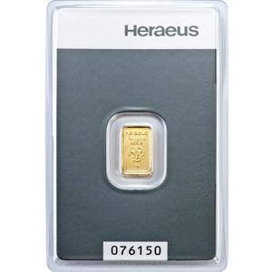 Goldbarren 1 Gramm Heraeus