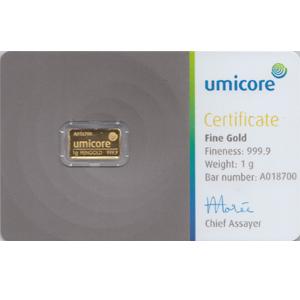 Goldbarren 1 Gramm Umicore