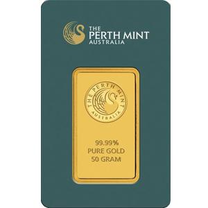 Goldbarren 50 Gramm Perth