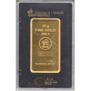 Goldbarren 50 Gramm Heimerle Responsive & Fair