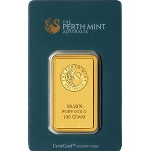 Goldbarren 100 Gramm Perth