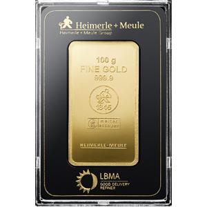 Goldbarren 100 Gramm Heimerle Responsive & Fair