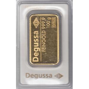 Goldbarren 100 Gramm Degussa