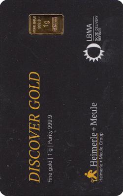 Goldbarren 1 Gramm Heimerle Responsive & Fair