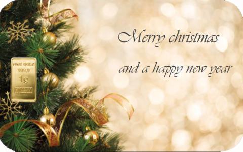 Goldbarren 1 Gramm Weihnachten