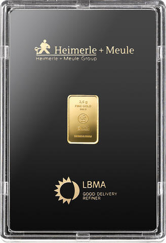 Goldbarren 2,5 Gramm Heimerle Responsive & Fair
