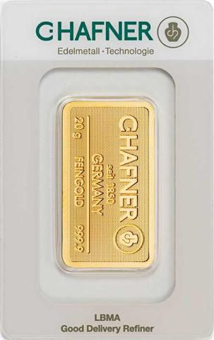 Goldbarren 20 Gramm Hafner Nachhaltig & Fair