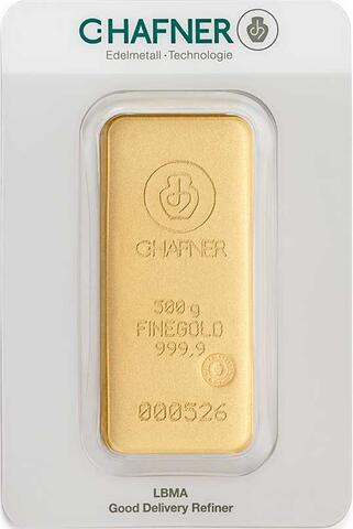 Hafner Goldbarren 500 Gramm
