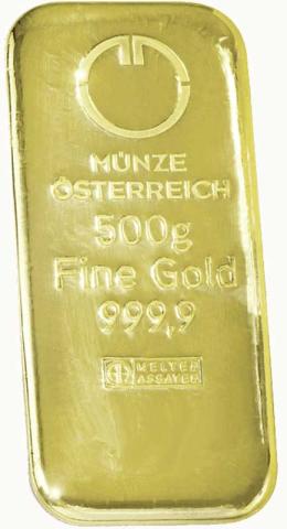 Münze Österreich Goldbarren 500 Gramm 