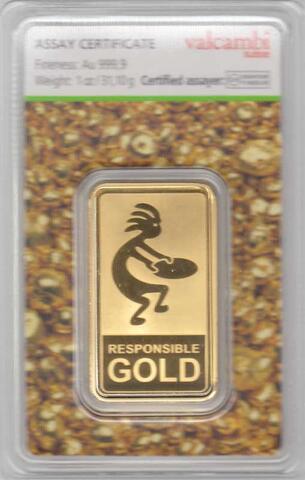 Goldbarren 1 Unze Valcambi responsive & fair