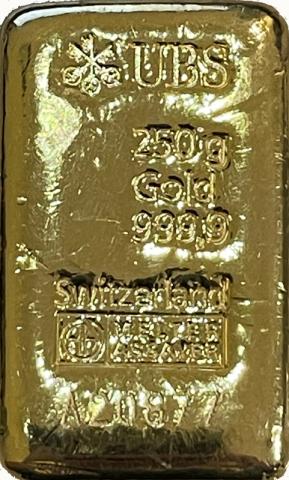 Goldbarren 250 Gramm UBS Schweiz