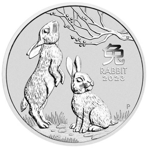 Lunar III Silbermünze Australien Hase 1/2 Unze 2023
