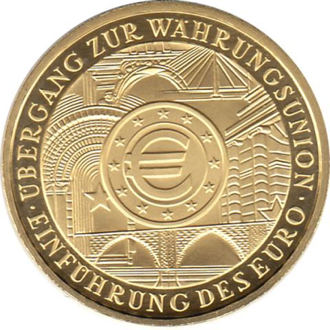 100 Euro Goldmünze 2002 Währungsunion Einführung des Euro