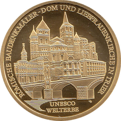 100 Euro Goldmünze 2009 UNESCO Weltkulturerbe Stadt Trier