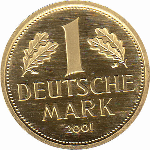 1 DM Goldmark 2001 Gold kaufen und verkaufen