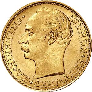 20 Kronen Dänemark Frederik VIII 1908-1912