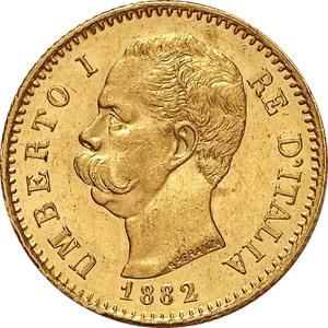 Italien 20 Lire Umberto I 1878-1900