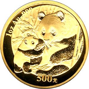 China Panda 1 Unze 2005 Goldpanda 500 Yuan