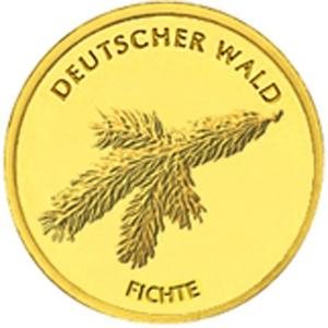 20 Euro Goldmünze Fichte 2012 Deutscher Wald mit Zertifikat