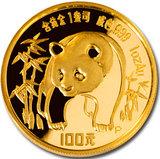 China Panda 1/20 Unze 1986 Goldpanda 5 Yuan