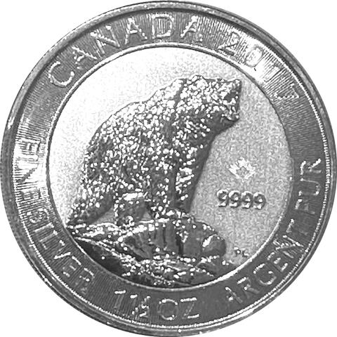 1 1/2 Unze Silber Grizzly 2017 Kanada Royal Mint