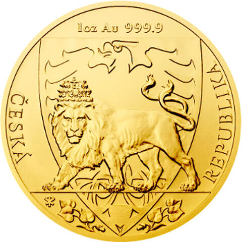 Gold 1 Unze Tschechischer Czech Löwe 2020