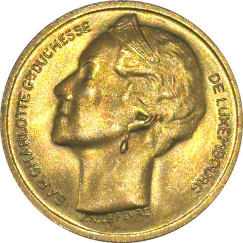 40 Francs Luxemburg Goldmünze Charlotte 1964