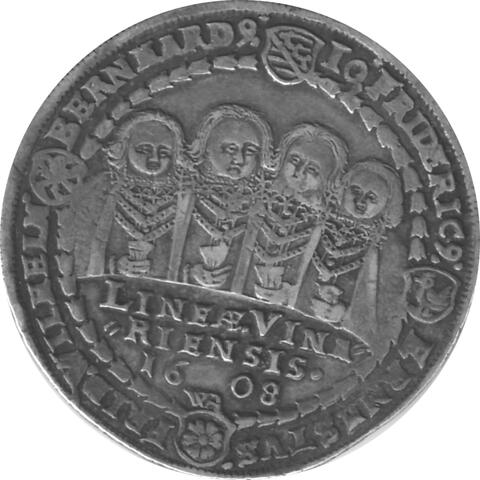 Sachsen Silber Taler Johann Ernst und sieben Brüder 1608
